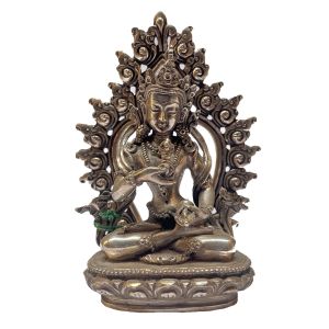 Masterpiece , Sterling Silver, 430 Gram Statue of Vajrasattva, Old Stock 