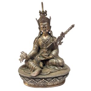  Masterpiece , Sterling Silver, 1360 Gram Statue of Padmasambhava, Old Stock 