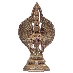  Masterpiece , Sterling Silver, 345 Gram Statue of Sahasrabhuja Avalokitesvara, Old Stock 