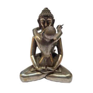  Masterpiece , Sterling Silver, 294 Gram Statue of Samantabhadra, Old Stock 