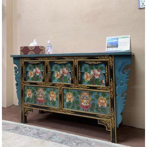 Wooden Long Drawer Storage Cabinet