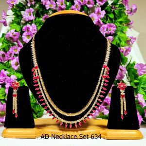 (634) American Diamond Necklace Set