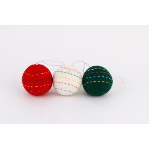 Running Stripe Xmas Bauble