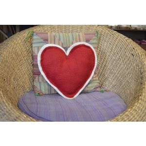 Heart Shaped Felt Handmade Cushion