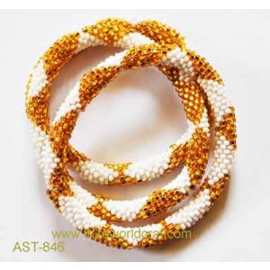 Rollover (Roll on) Glass Bead Bracelets  