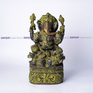 Handmade Four Arms Ganesh Statue
