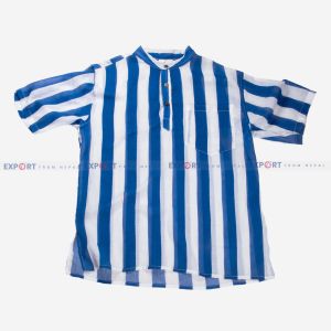 Multicolor cotton Kurtha-Blue-M