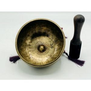 8 Inch Lingam Singing Bowl-Tibetan Lingam Singing Bowl-High quality Lingam Bowl-Deep resonate sound healing bowl-Chakra Balancing Bowl-Sound Therapy Bowl-Yoga and Meditation Bowl comes with cushion, Striker and mallet