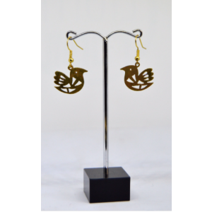 Brass Bird Earrings