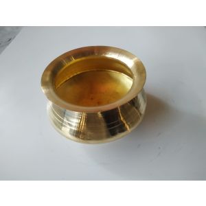Dhaatu Pure Brass Dane Tasla 10 Inch (Handmade in Nepal by Hanuman Metal Pvt. Ltd)