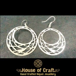 Light Weight Handmade White Metal Angles Earring