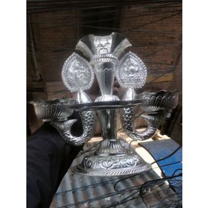 Silver coated copper tikadani 20cm