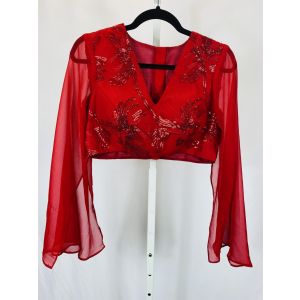 Designer Red Blouse