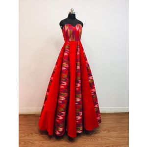 Red Dhaka Gown