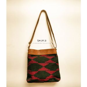 Dhaka Bag with Leather 