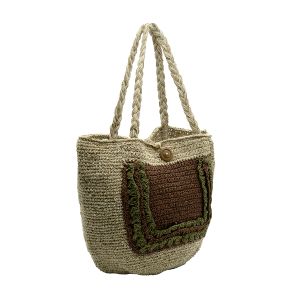 Handmade/Handknitted Hemp cotton tote hand bag for ladies
