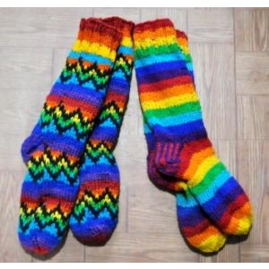 Hand Knitted  Colorful Socks 