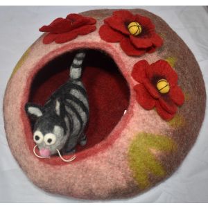 Handmade 100% Pure Woolen Felt Cat Cave