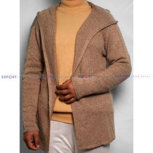Pure Cashmere  Hoodie  jacket - Hand Made In Nepal 100 % Cashmere   2/26 count 12 Gauge  Various  size  & Color Available