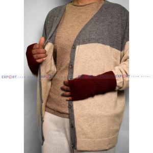 Pure Cashmere - Hand Made In Nepal 100 %  Cashmere ladies  stripe  cardigan  2/26 count 12 Gauge  Various Color Available