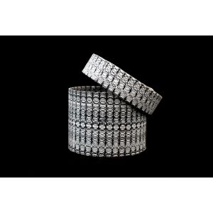 Lokta paper-cylindrical box-black & white printed