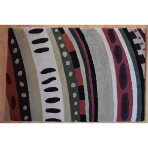 Handmade Tibetan Wool Colorful Patterned Carpet