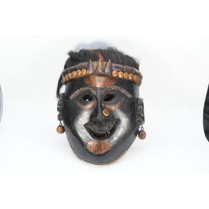 Antique Tibetan Cultural Jhakri Wooden Tantric Tharu Shaman