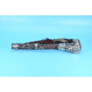 Old Lama Buddhist Tibetan Silver- Colored Ritual Chod Kangling Trumpet Horn