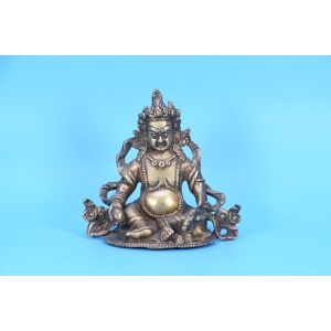 5" Tibetan Jambhala Magic Wealth God Buddha Statue
