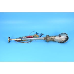 Tibetan rare Trumpet Tantrik Ritual Antique Kangling Turquoise Handmade horn