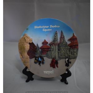 Embossed Print Ceramic Plate