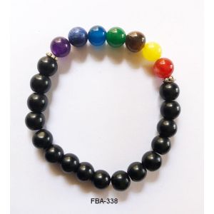 Handmade Good & Positive Vibe 7 Chakra Stone Onyx Stone Bracelet