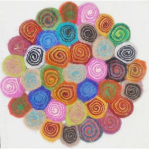 Sushi Roll Design Felt Wool Table Mat