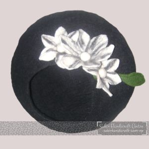 Black Cat Cave with Flowers on Top