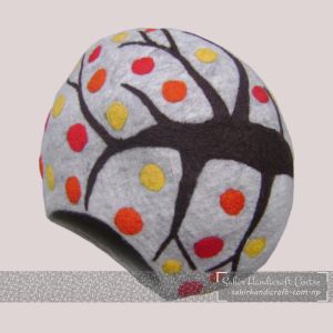 Gray Cat Cave with Tree Design