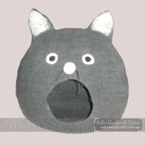 Gray Cat Designed Cat Cave