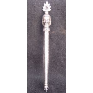 Antique Master Quality Tibet Iron Tantrik Phurba Khatvanga, Magical Wand, Nepal
