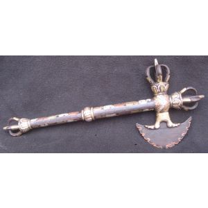 Antique Master Quality Handmade Tantrik Tibetan Dakini Karti Khatvanga, Nepal