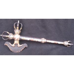 Antique Master Quality Handmade Tantrik Tibetan Dakini Karti Khatvanga, Nepal