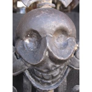 Antique Handmade Tibetean Iron Tantrik Phurba Khatvanga With Stand, Nepal