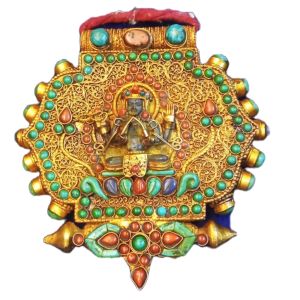 Gold Plated Tibetan Ghau Pendants