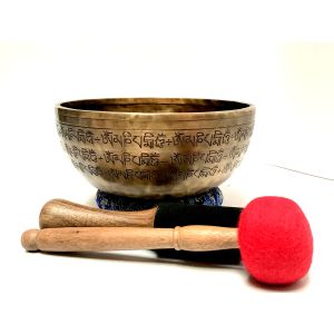 9 Inched Mantra Engraved Singing Bowl