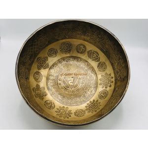 13 Inch Seven Chakra Symbol Singing Bowl