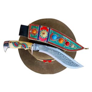 10" Dragon Stone Setting Khukuri-Traditional Hand Made Gurkha Kukri