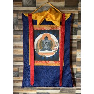 Hand-Painted Samantabhadra Tibetan Thangka Painting, Art on Canvas