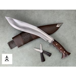 Gurkha Nepal Hand-Forged Chira 2 Fuller Khukuri Full Tang Gripper Blocker Handle 13 Inched Blade