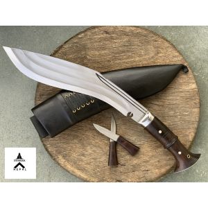 Gurkha Nepal Hand-forged Bhojpure Panawal 3 Fuller Khukuri (12.5 Inches Full Tang Blade)