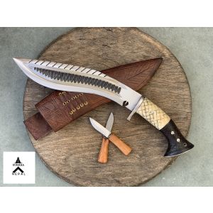 Gurkha Nepal Hand-Forged Dragon Spine Khukuri 10 Inches Full Tang Blade