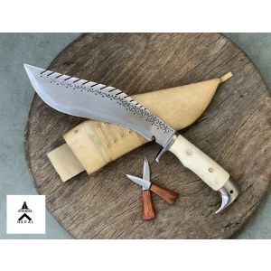 Gurkha Nepal Hand-Forged Eagle Dragon Khukuri (8 Inches Full Tang Blade)