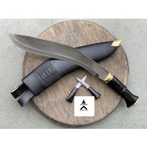 Gurkha Nepal Hand-Forged Classic Service Horn Handle Khukuri 13 Inches Blade